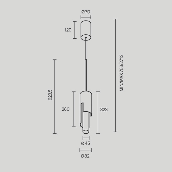 LED Полилей Maris MOD499PL-L6GK Maytoni 6W 2700K | Osvetlenieto.bg