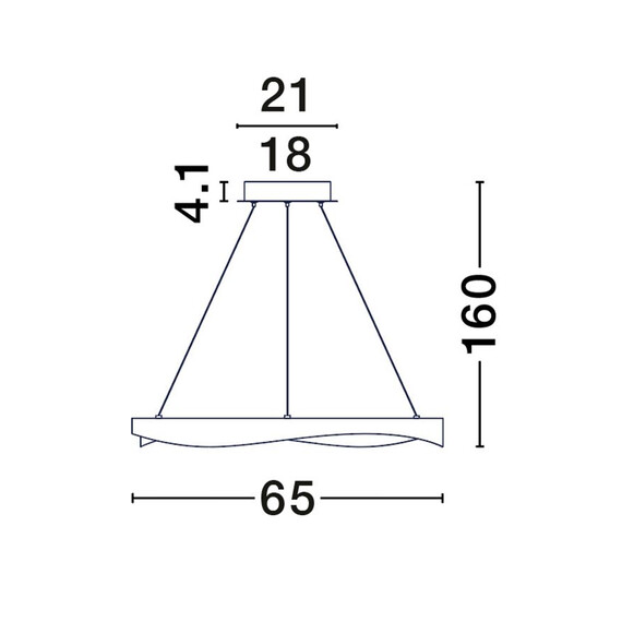 LED Полилей RADON 9186948 NovaLuce 53W 3000K | Osvetlenieto.bg