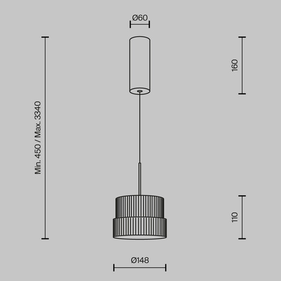 LED Полилей Scala MOD496PL-L12BZK Maytoni 12W 3000K | Osvetlenieto.bg