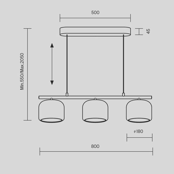 LED Полилей Spirito MOD286PL-L12B3K Maytoni 14W 3000K | Osvetlenieto.bg
