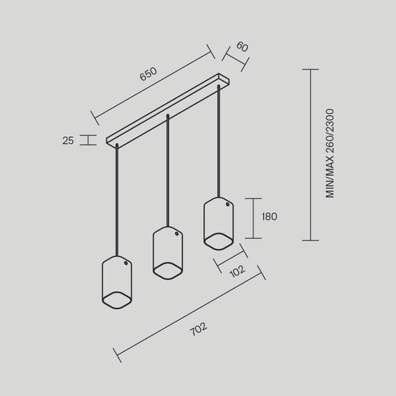 Полилей Maris MOD499PL-03B Maytoni 3xG9 | Osvetlenieto.bg