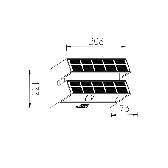 Соларна лампа BARLO PIR сензор Lutec LED 8.2W IP54 6915501335 | Osvetlenieto.bg