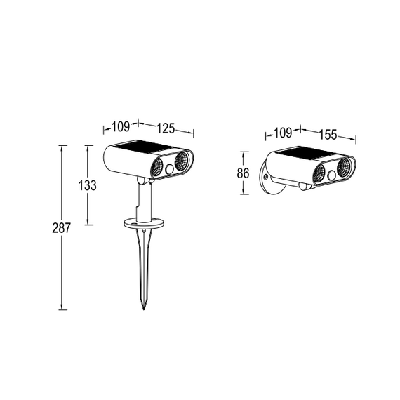 Соларна лампа BINGO PIR сензор Lutec LED 8.2W IP54 6938401330 | Osvetlenieto.bg