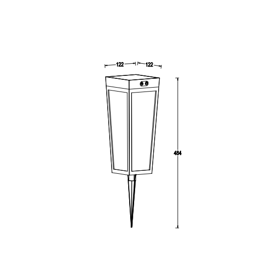 Соларна лампа DIAS PIR сензор Lutec LED 8.4W IP44 6996601012 | Osvetlenieto.bg