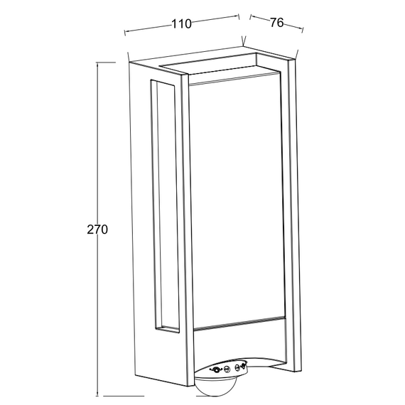 Фасаден аплик QUBO PIR сензор Lutec LED 11.3W 3000K IP54 5193002118 | Osvetlenieto.bg