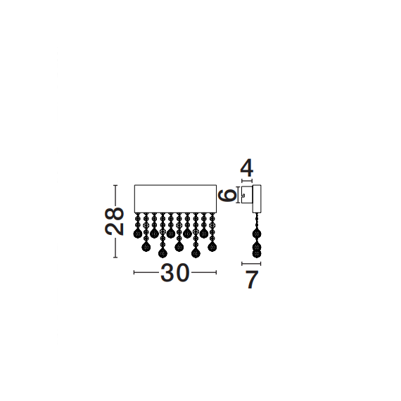 LED Аплик CRISTA 9130649 NovaLuce 15W 3500K  Triac Dimmable | Osvetlenieto.bg