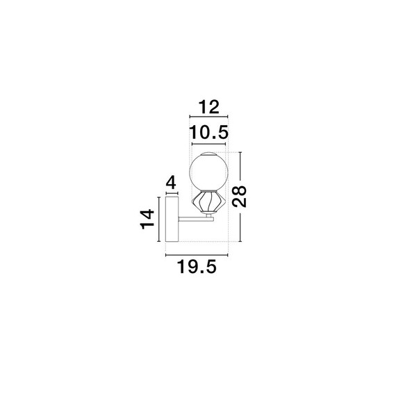 LED Аплик PALLINA 9009306 NovaLuce 6W 3000K  Triac Dimmable | Osvetlenieto.bg