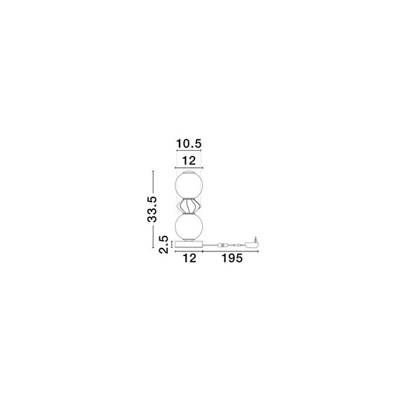 LED Настолна лампа PALLINA 9009308 NovaLuce 12W 3000K Touch Dimmable | Osvetlenieto.bg