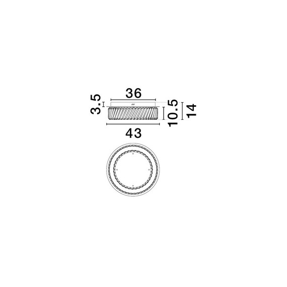 LED Плафон ARIETTA 9333087 NovaLuce 34W 3000K Triac Dimmable | Osvetlenieto.bg