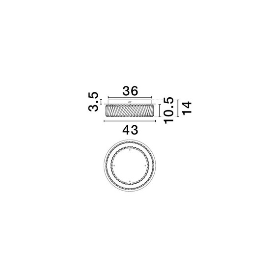 LED Плафон ARIETTA 9333087 NovaLuce 34W 3000K Triac Dimmable | Osvetlenieto.bg