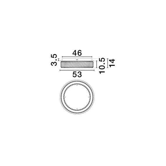 LED Плафон ARIETTA 9333088 NovaLuce 40W 3000K Triac Dimmable | Osvetlenieto.bg