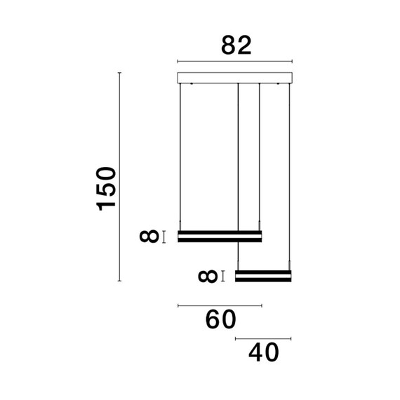 LED Полилей AGOS 9054445 NovaLuce 124W 3000K Triac Dimmable | Osvetlenieto.bg
