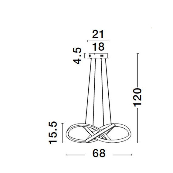 LED Полилей AMARA 9248108 NovaLuce 54W 3000K | Osvetlenieto.bg