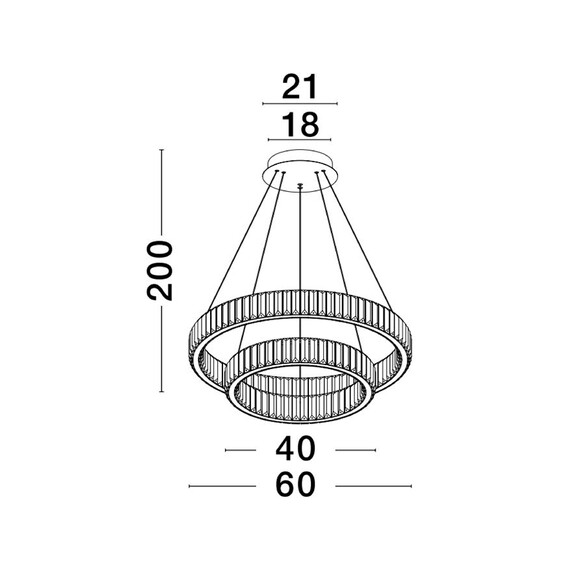 LED Полилей AURELIA 9333068 NovaLuce 46W 3500K Triac Dimmable | Osvetlenieto.bg
