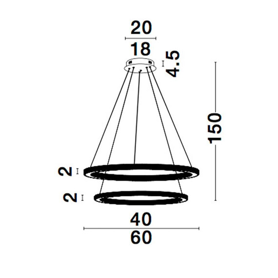 LED Полилей CILION 9011139 NovaLuce 56W 3000K Triac Dimmable | Osvetlenieto.bg