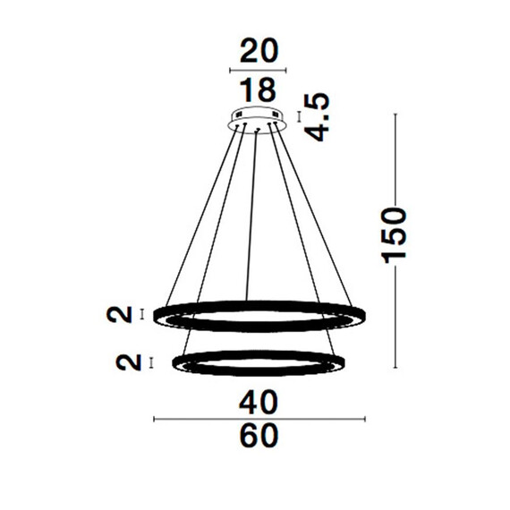 LED Полилей CILION 9011139 NovaLuce 56W 3000K Triac Dimmable | Osvetlenieto.bg