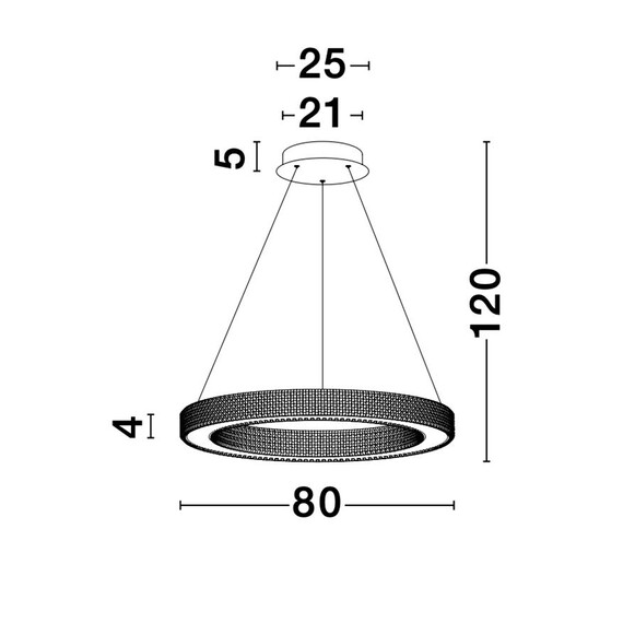 LED Полилей FIORE 9285810 NovaLuce 80W 3000K | Osvetlenieto.bg