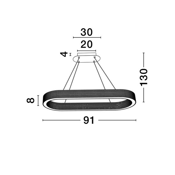 LED Полилей KLEPSIDRA 9019743 NovaLuce 70W 3000K Triac Dimmable | Osvetlenieto.bg