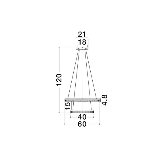 LED Полилей LUANA 9130638 NovaLuce 47W CCT 2700K-4000K Triac Dimmable | Osvetlenieto.bg