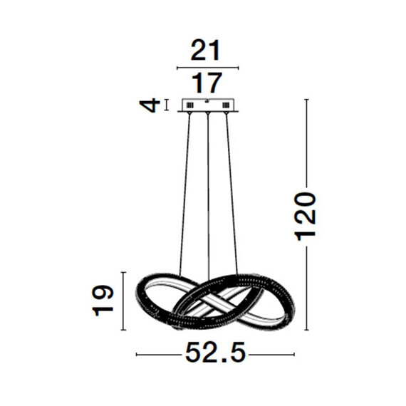 LED Полилей MEDORA 9748155 NovaLuce 41.5W 3000K Triac Dimmable | Osvetlenieto.bg