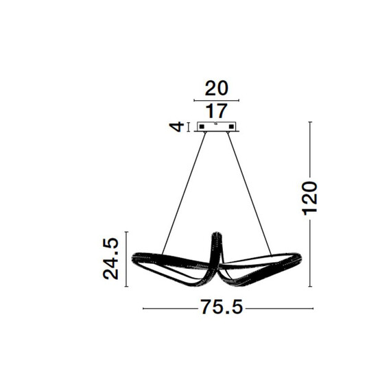 LED Полилей MEDORA 9748157 NovaLuce 42W 3000K Triac Dimmable | Osvetlenieto.bg