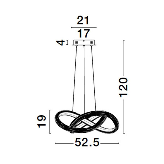 LED Полилей MEDORA 9748155 NovaLuce 41.5W 3000K Triac Dimmable | Osvetlenieto.bg