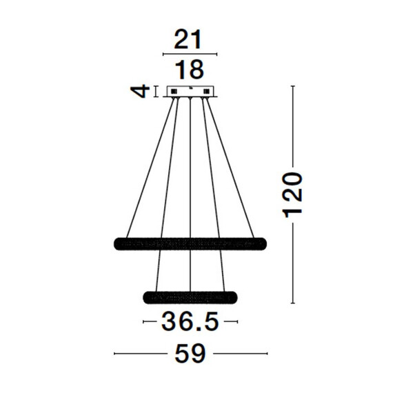 LED Полилей MEDORA 9748156 NovaLuce 41.5W 3000K Triac Dimmable | Osvetlenieto.bg