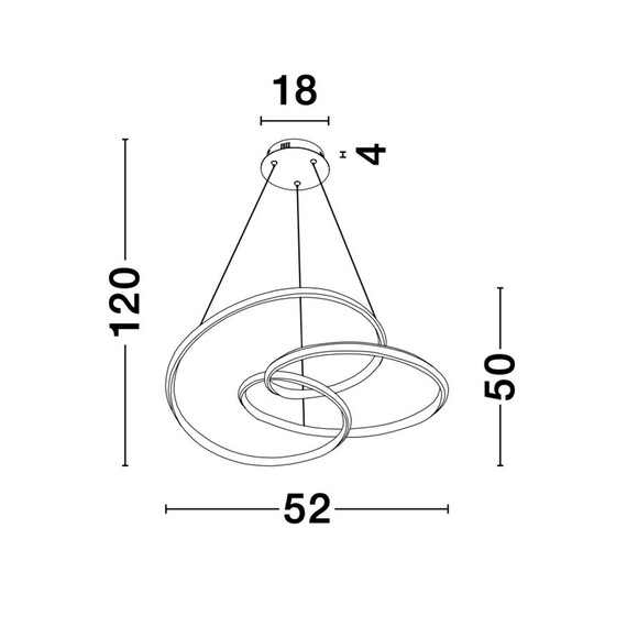 LED Полилей MENTON 9147113 NovaLuce 43W 3000K | Osvetlenieto.bg