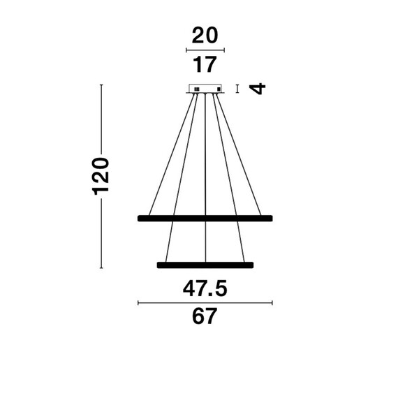 LED Полилей NAGER 9481092 NovaLuce 45W 3000K Triac Dimmable | Osvetlenieto.bg