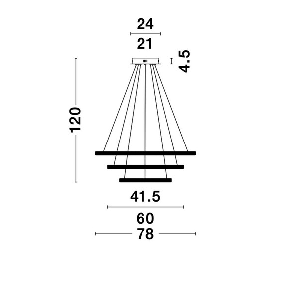 LED Полилей NAGER 9481093 NovaLuce 62W 3000K Triac Dimmable | Osvetlenieto.bg