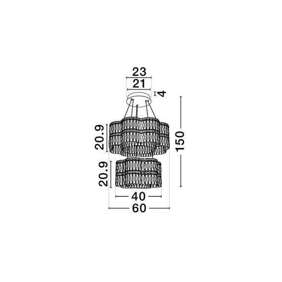 LED Полилей NUVIA 9019782 NovaLuce 56W 3500K Triac Dimmable | Osvetlenieto.bg