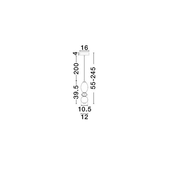 LED Полилей PALLINA 9009301 NovaLuce 12W 3000K Triac Dimmable | Osvetlenieto.bg