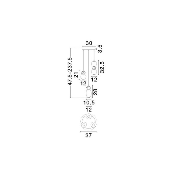 LED Полилей PALLINA 9009304 NovaLuce 20W 3000K Triac Dimmable | Osvetlenieto.bg