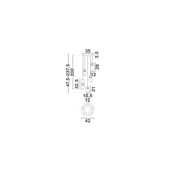 LED Полилей PALLINA 9009305  NovaLuce 28W 3000K Triac Dimmable | Osvetlenieto.bg