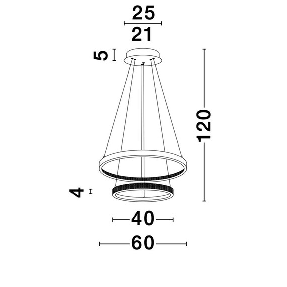 LED Полилей PRESTON 9862852 NovaLuce 60W 3000K | Osvetlenieto.bg