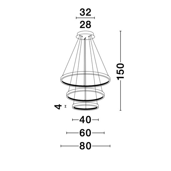LED Полилей PRESTON 9862853 NovaLuce 112W 3000K | Osvetlenieto.bg