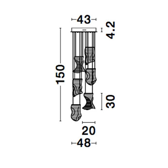 LED Полилей SIDERNO 9054442 NovaLuce 39W 3000K | Osvetlenieto.bg