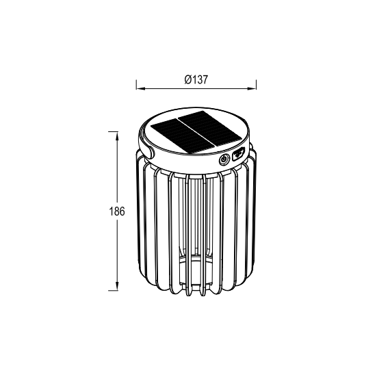 Соларна лампа KOZY Lutec LED 2.8W IP44 6933701330 | Osvetlenieto.bg