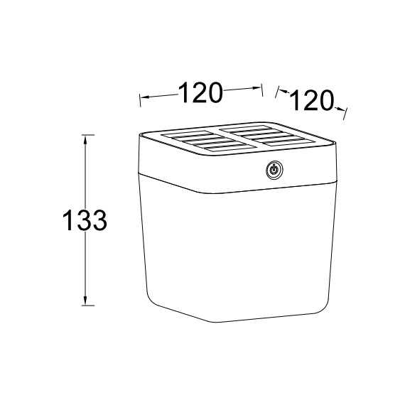 Соларна лампа TABLE CUBE Lutec LED 1W IP44 6908001337 | Osvetlenieto.bg