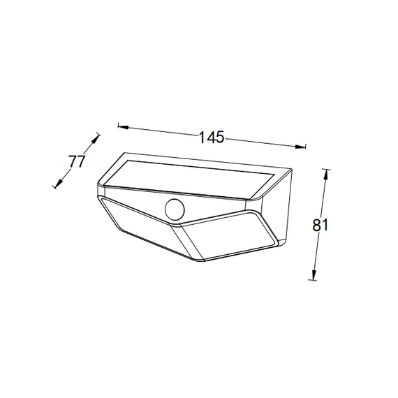 Соларна лампа WINGS PIR сензор Lutec LED 3.7W IP44 6915101330 | Osvetlenieto.bg