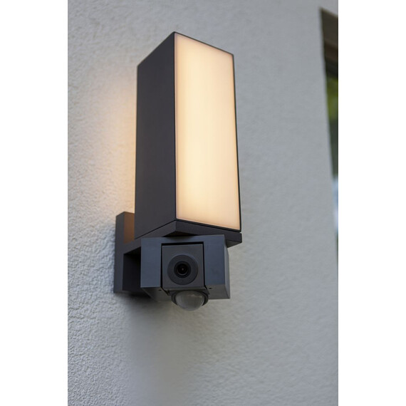 Външна лампа CUBA PIR сензор + smart security camera Lutec LED 20W IP44 5193812118 | Osvetlenieto.bg
