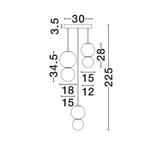 LED Полилей NOESIS 9009202 NovaLuce 14W 3000K | Osvetlenieto.bg