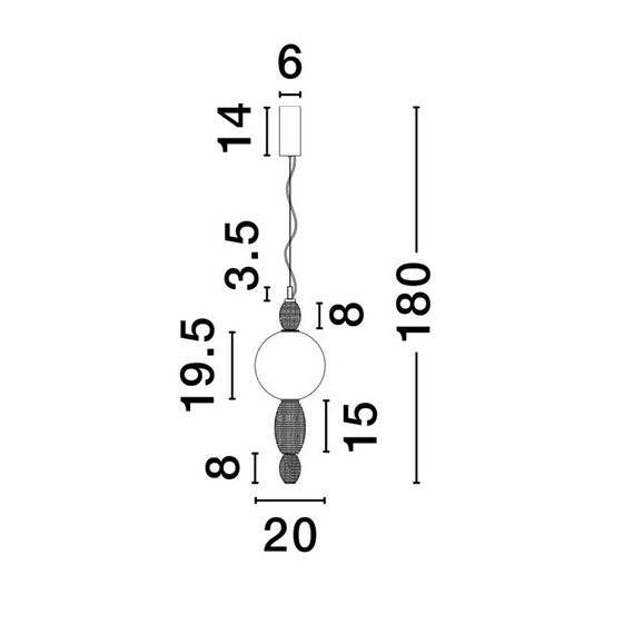 LED Полилей OBRIE 9009152 NovaLuce 12W 3000K | Osvetlenieto.bg