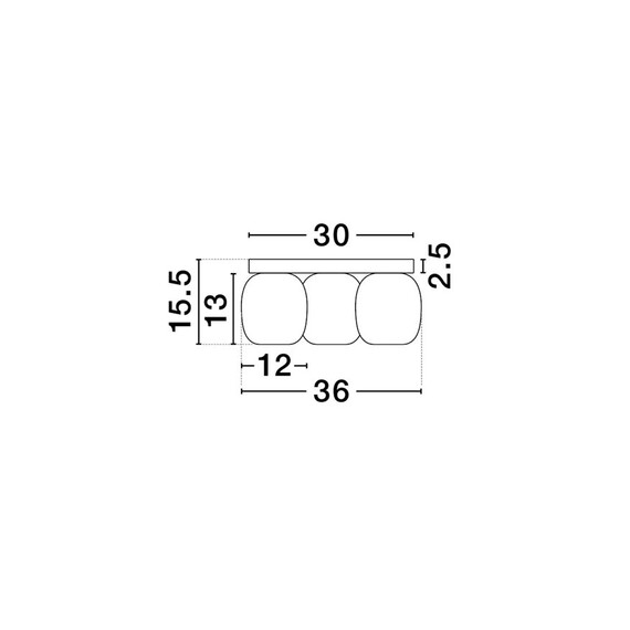 Плафон MARLIN 9236227 NovaLuce 3xGU10 | Osvetlenieto.bg