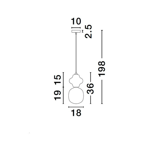 Полилей CLIO 9009108 NovaLuce 1xE14 | Osvetlenieto.bg