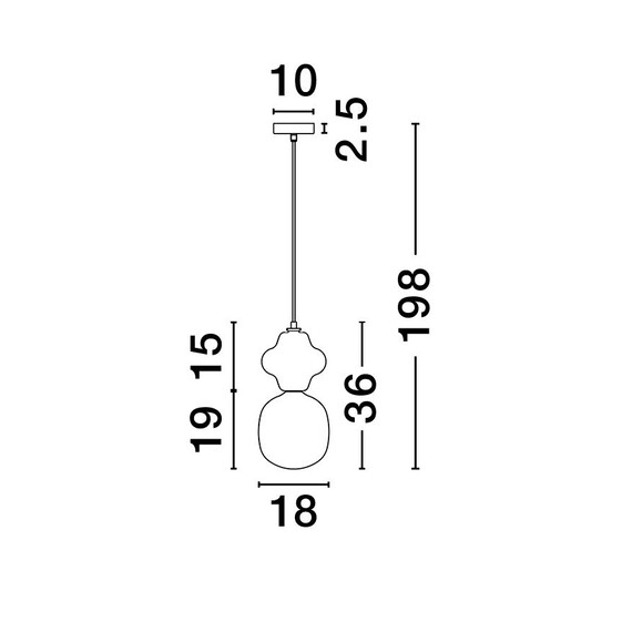 Полилей CLIO 9009109 NovaLuce 1xE14 | Osvetlenieto.bg