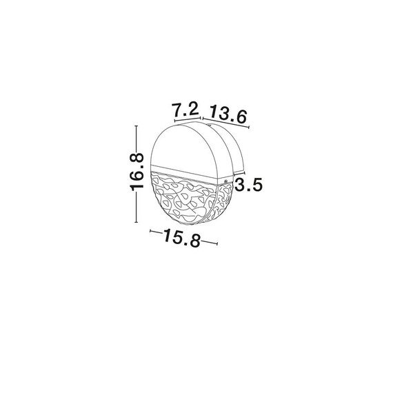 LED Аплик DORIN 9214183 NovaLuce 7W 2700K Triac Dimmable | Osvetlenieto.bg