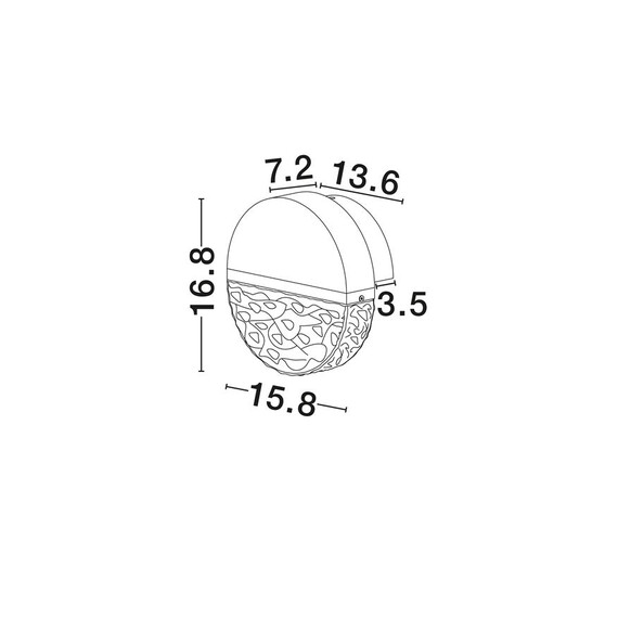 LED Аплик DORIN 9214196 NovaLuce 7W 3000K Triac Dimmable | Osvetlenieto.bg