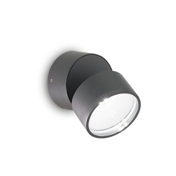 LED Фасаден аплик OMEGA AP ROUND ANTRACITE 3000K 285450 Ideal Lux  IP54 | Osvetlenieto.bg