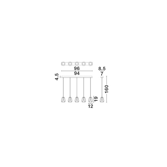 LED Полилей ALISH 9124101 NovaLuce 37W 3000K Triac Dimmable | Osvetlenieto.bg
